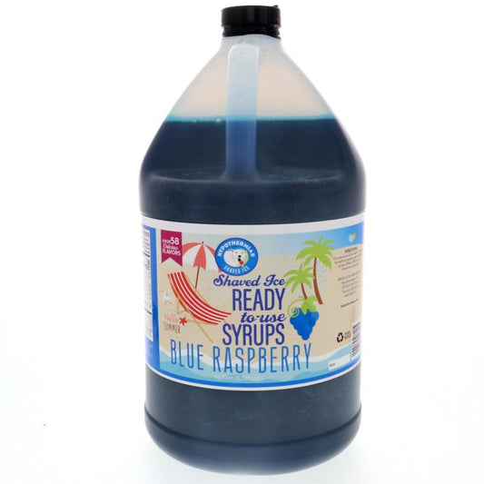 Hypothermias blue raspberry pure cane sugar shaved ice or snow cone syrup 128 Fl Oz.