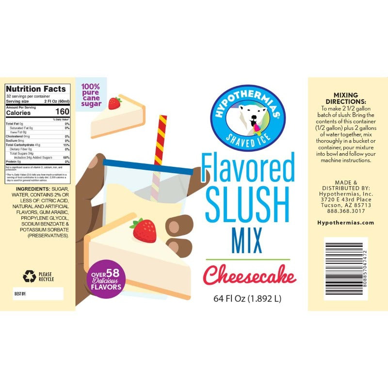 Cheesecake Slush Concentrate - Hypothermias.com