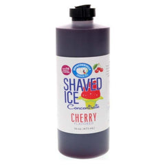 Hypothermias cherry shaved ice or snow cone syrup flavor concentrate 16 Fl Oz.