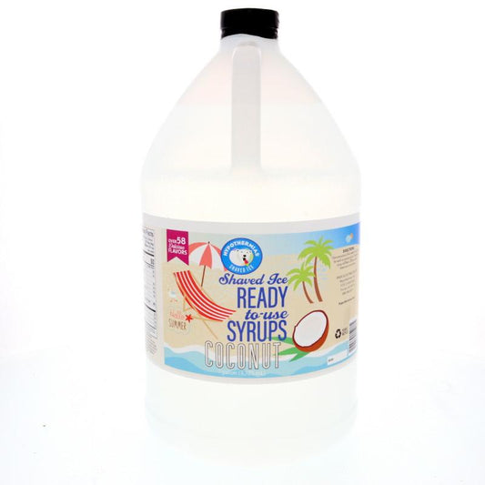 Hypothermias coconut pure cane sugar snow cone or shaved ice syrup 128 Fl Oz.