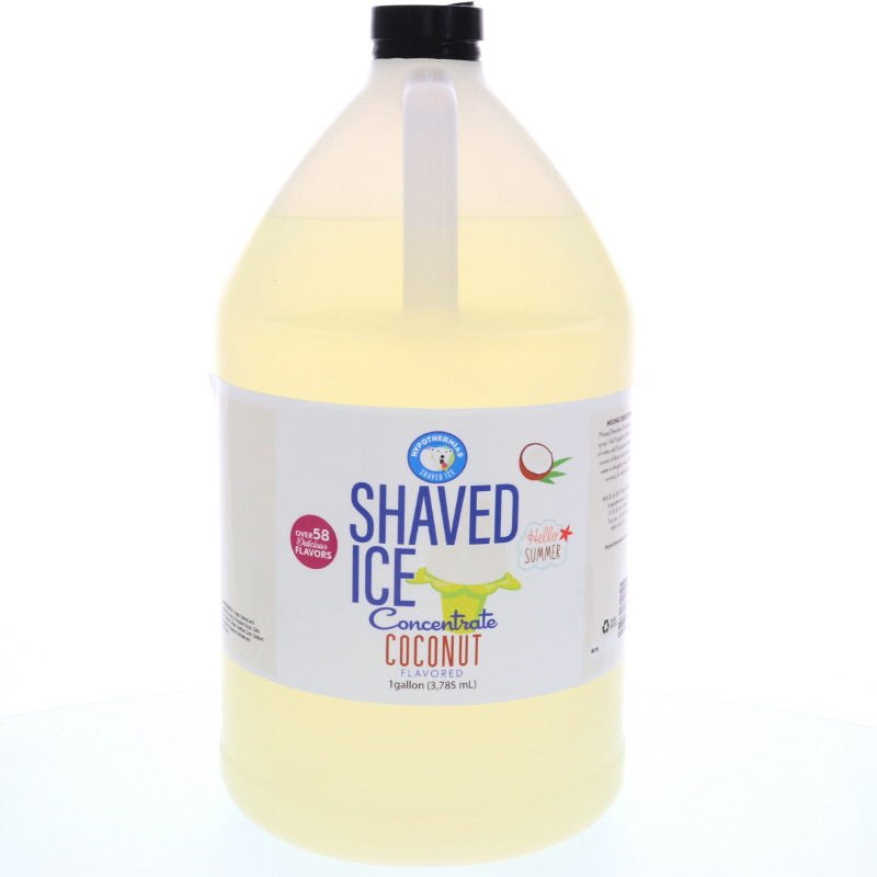 Hypothermias coconut shaved ice or snow flavor syrup concentrate 128 Fl Oz.