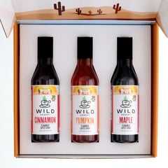 Wild Desert 100 percent pure cane sugar coffee syrups gift set.