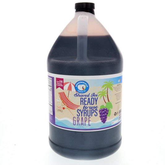 Hypothermias grape pure cane sugar snow cone or shaved ice syrup 128 Fl Oz.