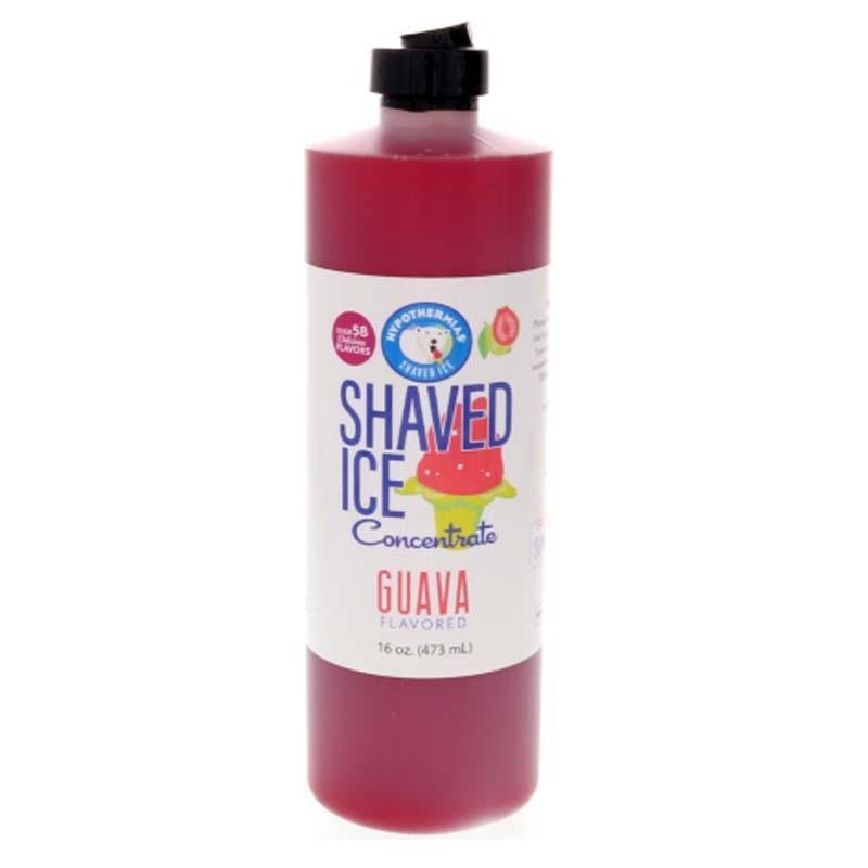 Hypothermias guava shaved ice or snow cone flavor syrup concentrate 16 Fl Oz.