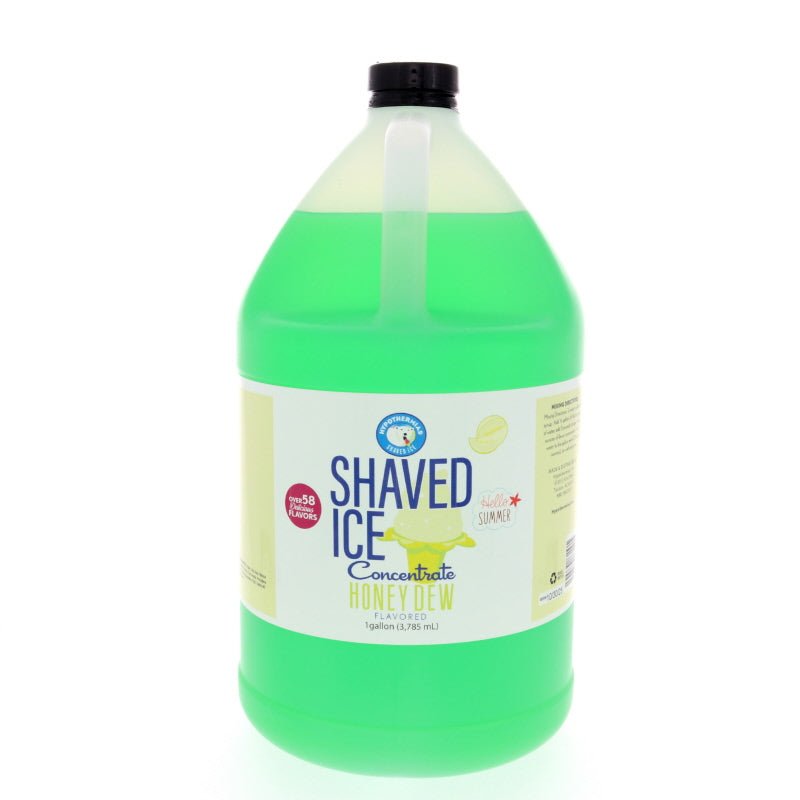 Hypothermias honey dew shaved ice or snow cone flavor syrup concentrate 128 Fl Oz.