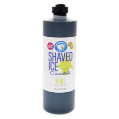 Hypothermias kiwi shaved ice or snow cone flavor syrup concentrate 16 Fl Oz.