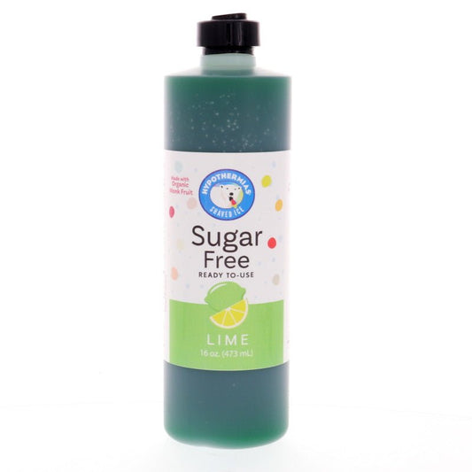 Hypothermias lemon lime monk fruit sweetened sugar free snow cone or shaved ice syrup 16 Fl Oz.