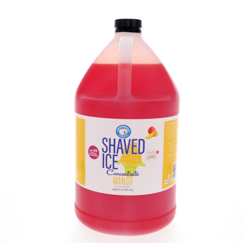 Hypothermias mango shaved ice or snow cone flavor syrup concentrate 128 Fl Oz.