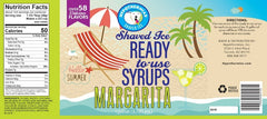 Hypothermias margarita pure cane sugar snow cone or shaved ice syrup nutritional label.