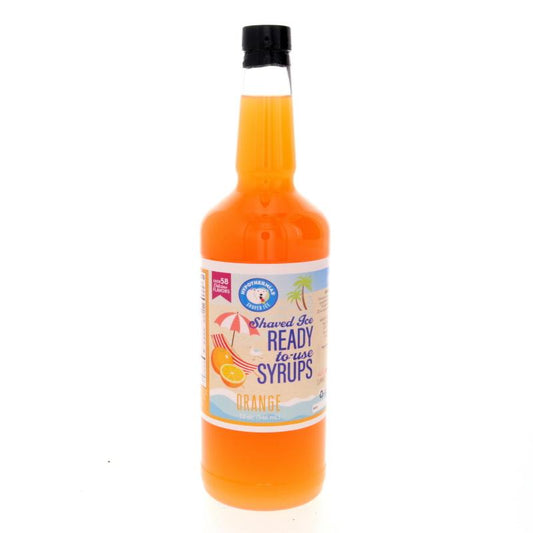 Hypothermias orange pure cane sugar snow cone or shaved ice syrup 32 Fl Oz.