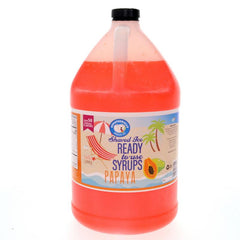 Hypothermias papaya pure cane sugar snow cone or shaved ice syrup 128 Fl Oz.