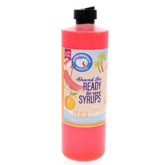 Hypothermias peach pure cane sugar snow cone or shaved ice syrup 16 Fl Oz.