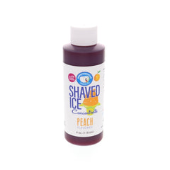 Hypothermias peach shaved ice or snow cone flavor syrup concentrate 4 Fl Oz.