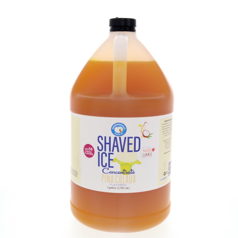 Hypothermias pina colada shaved ice or snow cone syrup 128 fl oz.