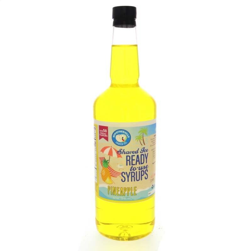 Hypothermias pineapple pure cane sugar snow cone or shaved ice syrup 32 Fl Oz.