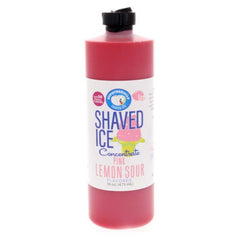 Hypothermias pink lemon sour shaved ice or snow cone flavor syrup concentrate 16 Fl Oz.