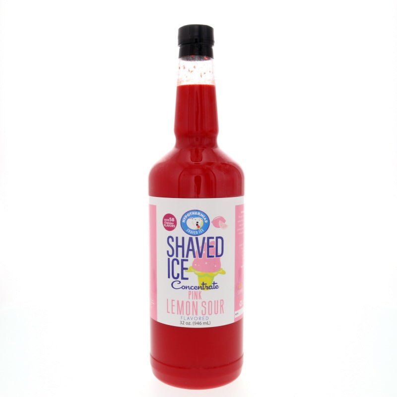 Hypothermias pink lemon sour shaved ice or snow cone flavor syrup concentrate 32 Fl Oz.