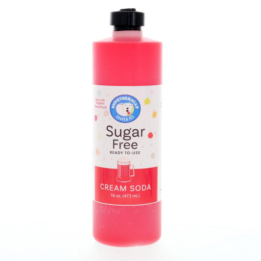 Hypothermias red cream soda monk fruit sweetened keto sugar freesnow cone or shaved ice syrup 16 Fl Oz.