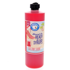 Hypothermias red cream soda pure cane sugar snow cone or shaved ice syrup 16 Fl Oz.