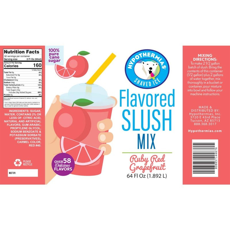 Ruby Red Grapefruit Slush Concentrate - Hypothermias.com