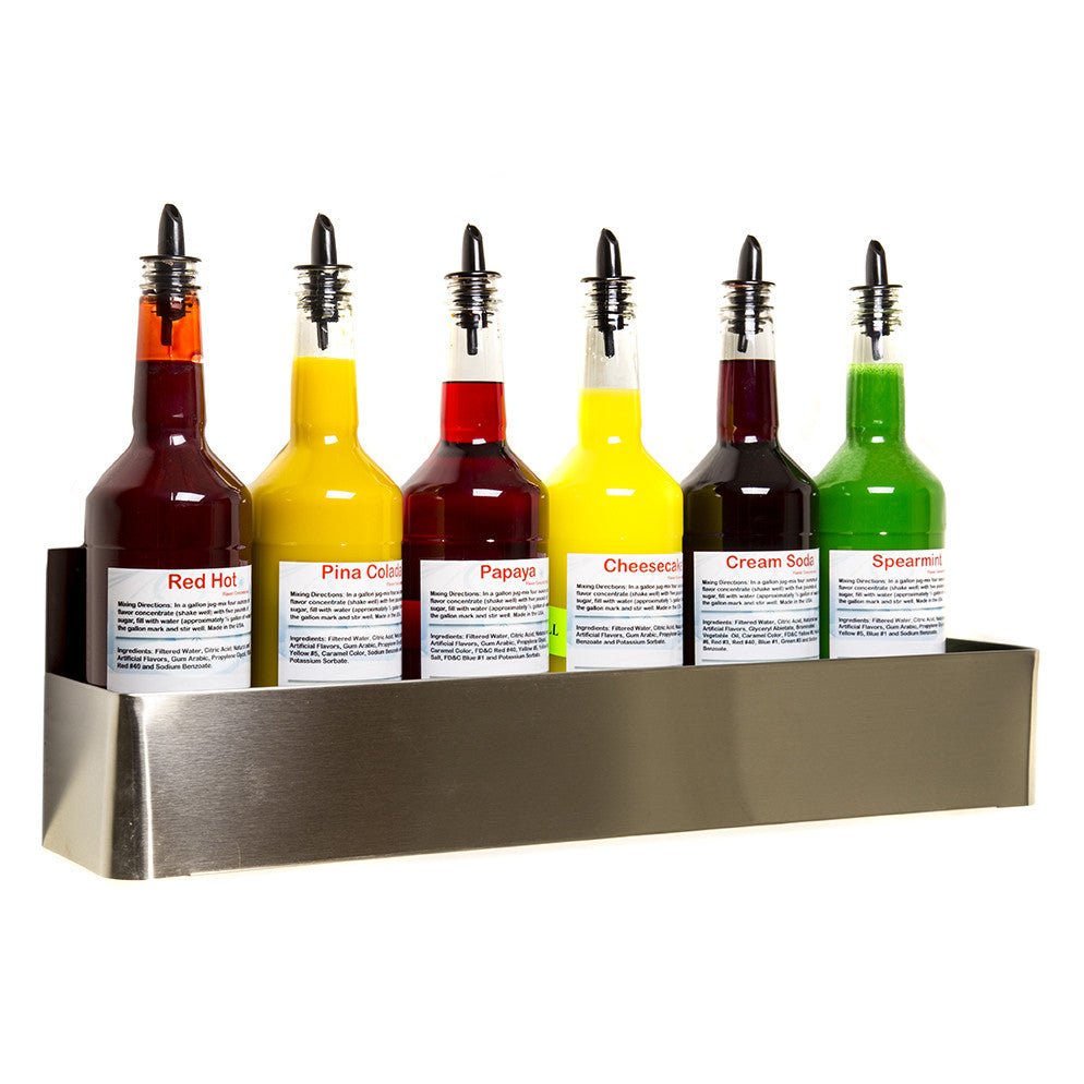 Stainless Steel Bottle Rack (Wall Mount) 22 Inch Single Hold - Hypothermias.com