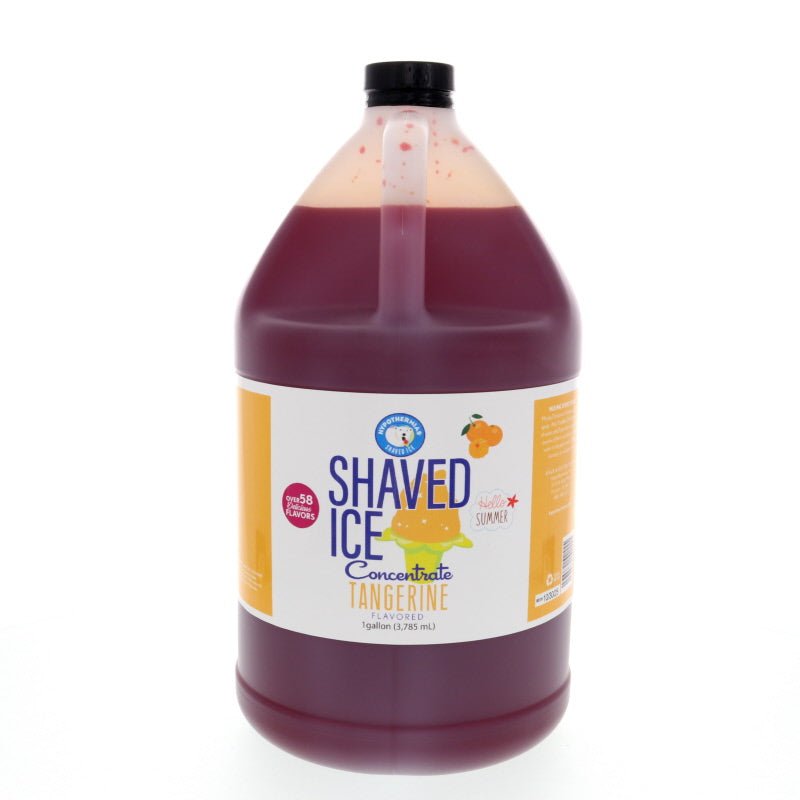Hypothermias tangerine shaved ice or snow cone flavor syrup concentrate 128 Fl Oz.