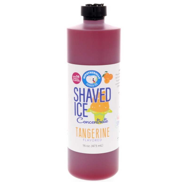 Hypothermias tangerine shaved ice or snow cone flavor syrup concentrate 16 Fl Oz.