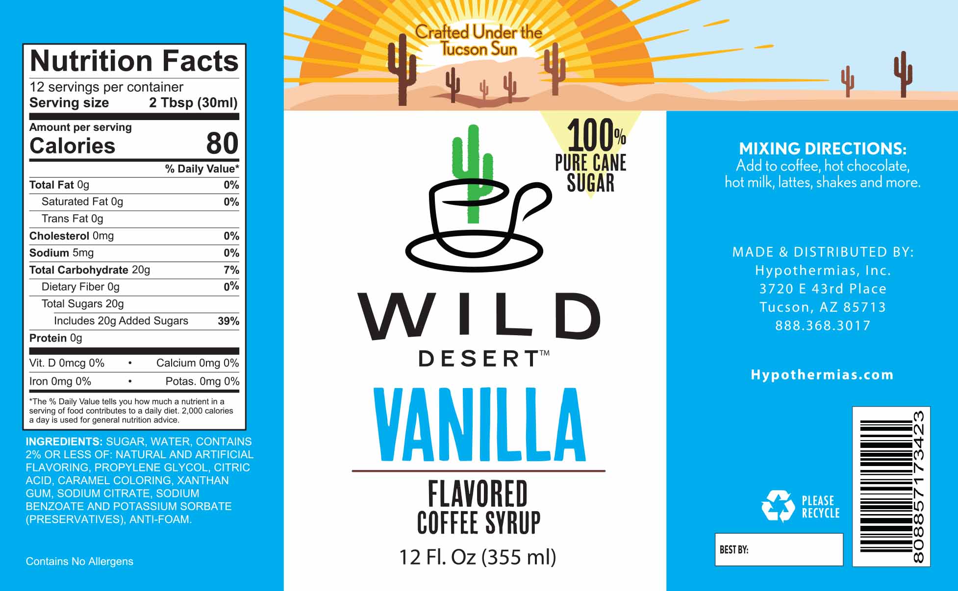 Vanilla Coffee Syrup - Hypothermias.com