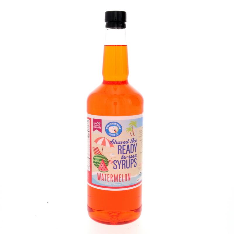 Hypothermias watermelon pure cane sugar snow cone or shaved ice syrup 32 Fl Oz.