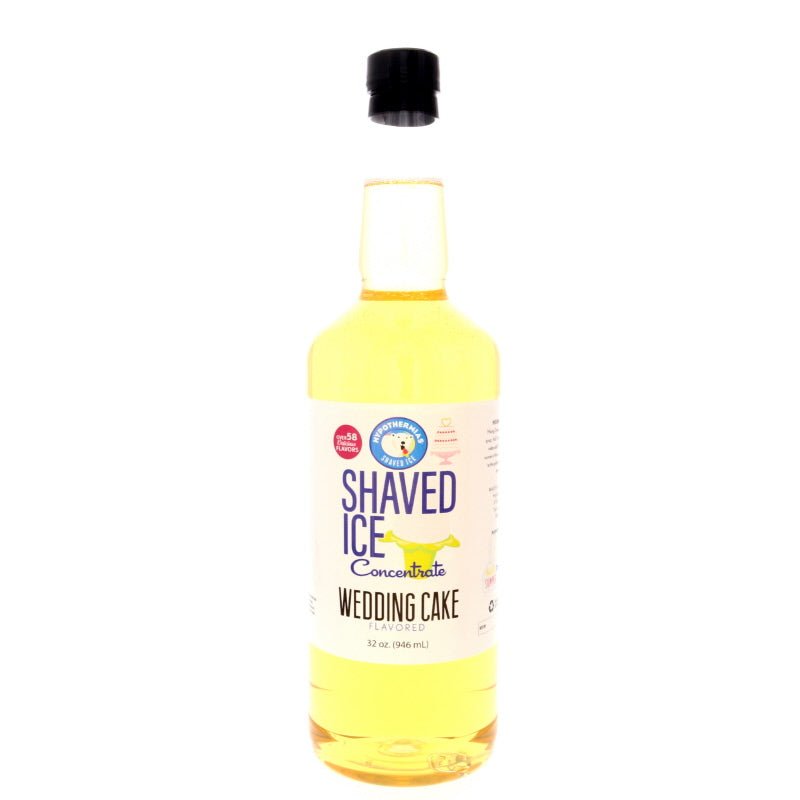 Hypothermias wedding cake shaved ice or snow cone flavor syrup concentrate 32 Fl Oz.