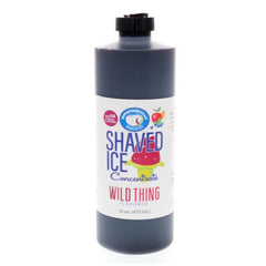Hypothermias wild thing shaved ice or snow cone flavor syrup concentrate 16 Fl Oz.
