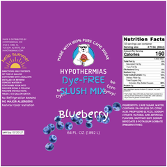 Blueberry - Dye-FREE Slush Syrup Concentrate – Half Gallon (64 Fl oz)
