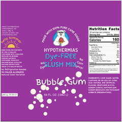 Bubble Gum - Dye-FREE Slush Syrup Concentrate – Half Gallon (64 fl oz)