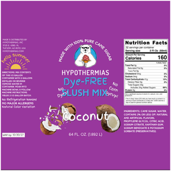 Coconut - Dye-FREE Slush Syrup Concentrate – Half Gallon (64 Fl oz)