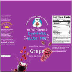 Grape - Dye-FREE Slush Syrup Concentrate – Half Gallon (64 Fl oz)