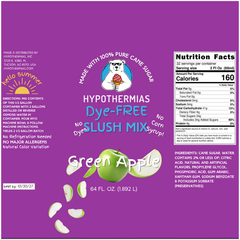 Green Apple Dye - FREE Slush Syrup Concentrate – Half Gallon (64 Fl oz)