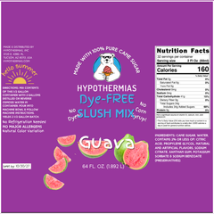 Guava - Dye-FREE Slush Syrup Concentrate – Half Gallon (64 fl oz)