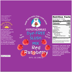 Red Raspberry - Dye-FREE Slush Syrup Concentrate – Half Gallon (64 Fl oz)