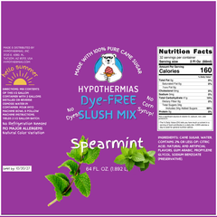 Spearmint - Dye-FREE Slush Syrup Concentrate – Half Gallon (64 Fl oz)