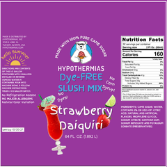 Strawberry Daiquiri - Dye-FREE Slush Syrup Concentrate – Half Gallon (64 Fl oz)