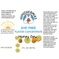 Honey Dew – Dye-FREE Flavor Concentrate – For Snow Cone & Shaved Ice Syrup