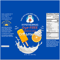 Dreamcicle - Dye-FREE Ready-to-Use Snow Cone & Shaved Ice Syrup - 100% Pure Cane Sugar