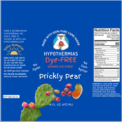 Prickly Pear - Dye-FREE Ready-to-Use Snow Cone & Shaved Ice Syrup - 100% Pure Cane Sugar