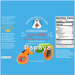 Papaya – Dye-FREE Sugar-Free Ready-to-Use Snow Cone & Shaved Ice Syrup – 16 Fl oz