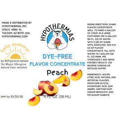 Peach – Dye-FREE Flavor Concentrate – For Snow Cone & Shaved Ice Syrup
