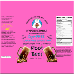 Root Beer | Hypothermias SUGAR FREE Dye-FREE Slush Syrup | Half Gallon