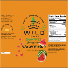 Wild Desert Dye-FREE Coffee Syrup | Watermelon (12 fl. oz)