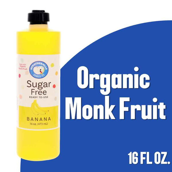 Banana Sugar Free Snow Cone Syrup | Organic Monk Fruit Hypothermias.com Banana Sugar Free Snow Cone Syrup | Organic Monk Fruit Hypothermias.com