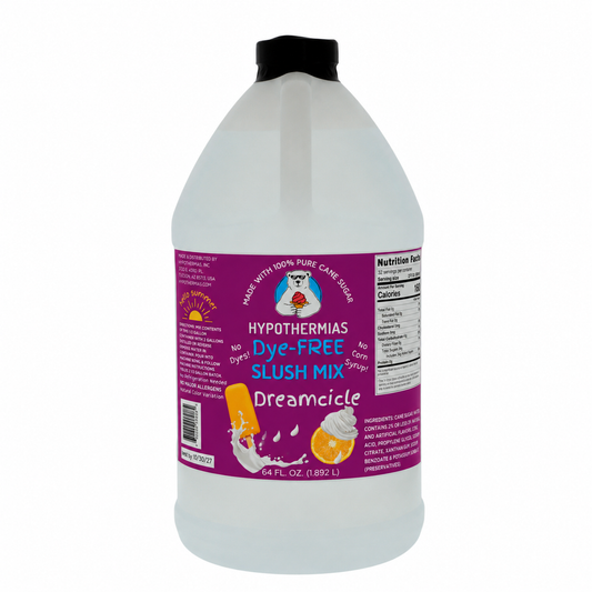 Dreamcicle - Dye-FREE Slush Syrup Concentrate – Half Gallon (64 Fl oz)