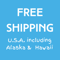 Free Shipping in bold white text on a vibrant blue background for Hypothermias Variety Pack slush syrups in Classic Colors, Dye-FREE, Pure Cane Sugar, and Sugar Free, delivered nationwide including Alaska and Hawaii.